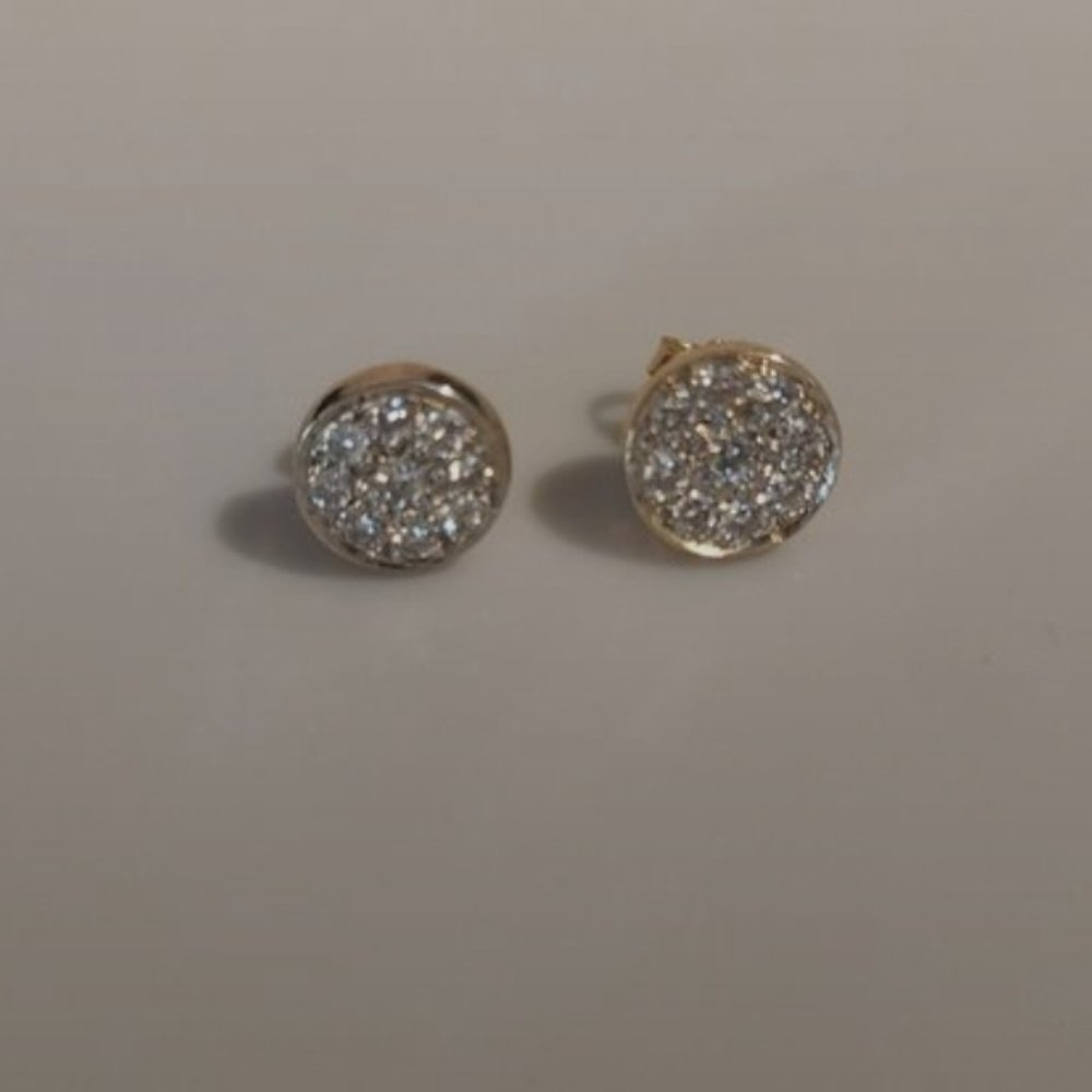 14K Gold and Diamond Earrings